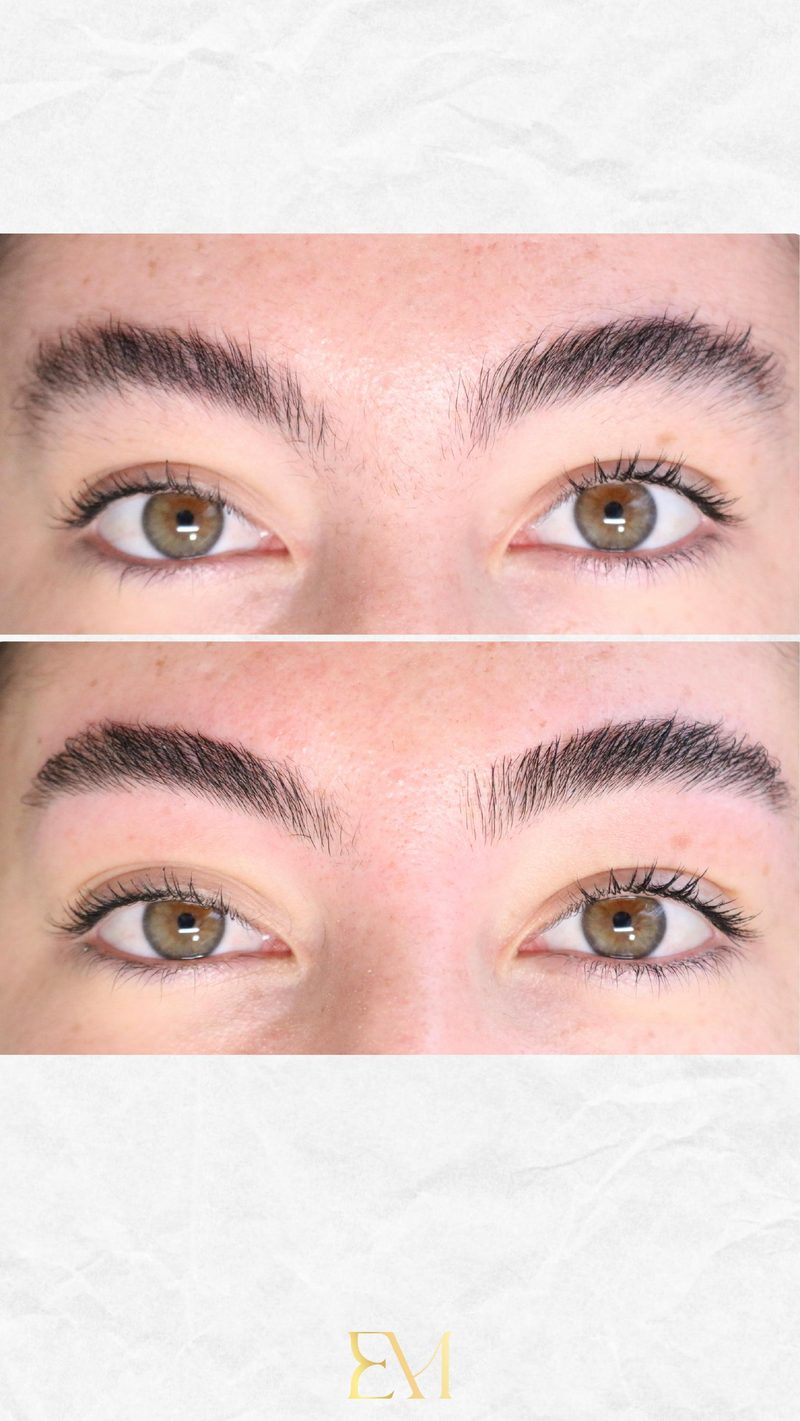 Sobrancelhas com design natural e acabamento harmônico
