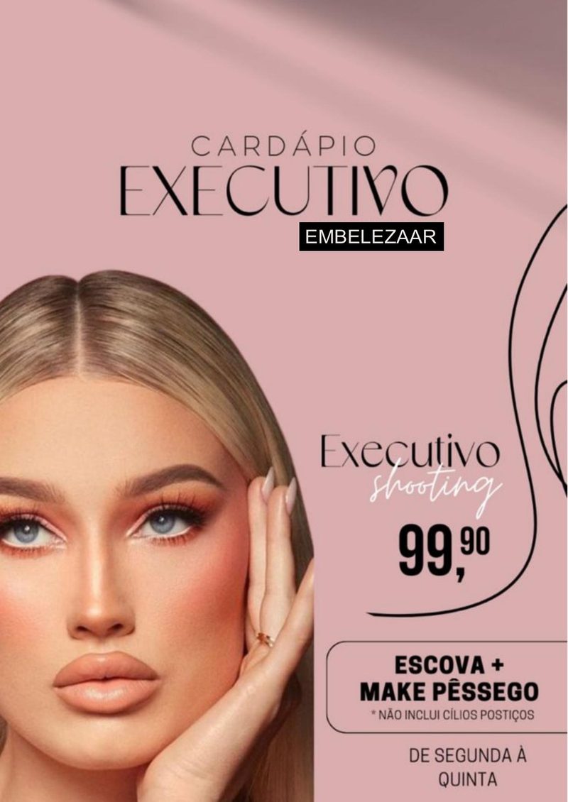 Executivo Shooting — escova e make pêssego